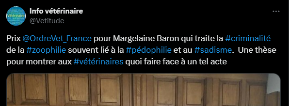 2024-11-27 Marjolaine Baron - twitter capture - récompense prix ordre vétérinaire.png
